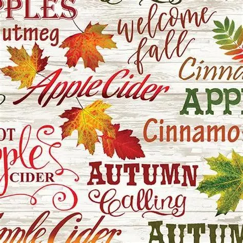 Cider House Autumnal Words - Neutral